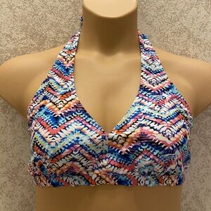 Source Unknown Multicolor Chevron Bikini Top